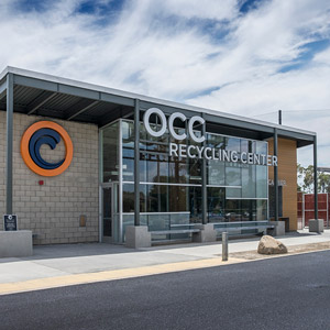 front side of the recycling center